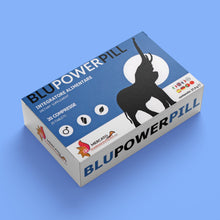 Carica l'immagine nel visualizzatore di Gallery, BLUPOWERPILL® Integratore per Uomo – Energia, Vigore, Vitalità, Supporto Maschile, Benessere Mentale - con Maca Peruviana, Taurina, Tribulus Terrestris, Zinco – 20 Compresse Naturali Made in Italy