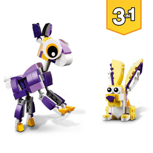 LEGO Creator 3 in 1 Creature della Foresta Fantasy, Set con Animali Giocattolo da Costruire tra cui Gufo, Coniglio, Cervo, RIccio e Scoiattolo, Giochi per Bambini e Bambine da 7 Anni in su 31125