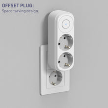 Carica l'immagine nel visualizzatore di Gallery, Electraline 55105 Adattatore Doppio Prima 2 Prese 16A (2P+E) Schuko Frontale, con interruttore ON/OFF, Multipresa a 2 Pr