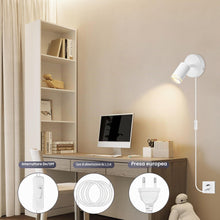 Carica l'immagine nel visualizzatore di Gallery, Applique da Parete Interno, Attacco GU10, 2 Pcs Lampada da Parete Orientabili Bianco, Faretto da Parete in Alluminio Reg