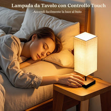 Carica l'immagine nel visualizzatore di Gallery, Lampada da Comodino Touch Dimmerabile, Abat Jour da Comodino