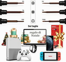 Carica l'immagine nel visualizzatore di Gallery, SHALL Set di 6 cacciaviti di precisione con custodia, 12 misure magnetiche, kit di strumenti di riparazione fai da te pe