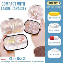 Carica l'immagine nel visualizzatore di Gallery, 2 Pz Porta Medicine da Viaggio Con Etichette Adesive丨Per Pillole, Stoccaggio, classificazione ecc