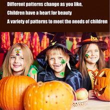 Carica l&#39;immagine nel visualizzatore di Gallery, Tatuaggi Temporanei di Halloween per Bambini, 10 Fogli, Adesivo Luminoso, Decorazione Impermeabile