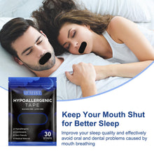 Carica l'immagine nel visualizzatore di Gallery, Cerotti Bocca per Dormire, 30 Pezzi Mouth Tape for Sleeping, Comodi Anti Russare Cerotti per la Bocca per Dormire, Migli
