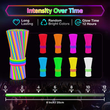 Carica l&#39;immagine nel visualizzatore di Gallery, KIMIMARA Braccialetti Luminosi Fluorescenti - 100 Pezzi Bracciali Luminosi Bambini per Feste con 100 Connettori (A)