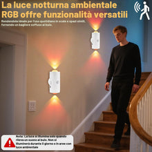 Carica l'immagine nel visualizzatore di Gallery, 2 pezzi Lampada da parete intelligent, Applique da Parete LED Ricaricabili, Sensore di Movimento per Luci e Batteria Dim