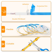 Carica l&#39;immagine nel visualizzatore di Gallery, BERIXDEEP Striscia LED COB 1 Metri con Cavo USB 1.5 m, larghezza 8 mm, CRI 92+, 5 V per retroilluminazione TV, testiera, sottopensile, Striscia LED Bianco Caldo per illuminazione Aggiuntiva, 3000K