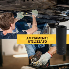 Carica l'immagine nel visualizzatore di Gallery, bussola lunga esagonale 1/2" 17mm, chiave a bussola 17 mm 1/2, Lunghezza 78 mm, acciaio al cromo molibdeno, CR-MO (17mm)
