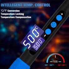 Carica l'immagine nel visualizzatore di Gallery, Saldatore LCD/LED 100W temperatura regolabile modalità sleep pistola 5 punte stagno supporto