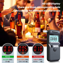 Carica l'immagine nel visualizzatore di Gallery, Hazxh Etilometro Portatile Certificato per Alcol Test, Misuratore di Alcol Professionale Digitale, Sensore Semiconduttore, Display LCDigitale, Misurazione Rapida e Accurata, con 20 Beccucci