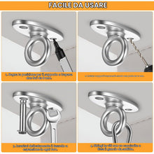 Carica l'immagine nel visualizzatore di Gallery, Ganci ad Occhiello Acciaio Inox per Soffitto e Pareti