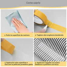 Carica l'immagine nel visualizzatore di Gallery, Nastro Biadesivo in Tessuto e Forbici Bianche, 2,5 cm x 10 m, Nastro Orlo per Tende, per Cucire orli, Pantaloni, Indumen