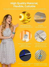 Carica l'immagine nel visualizzatore di Gallery, Gaoxun Striscia LED a Batteria 5m, 150 LEDs Flessibile Luci LED a Batteria Autoadesiva con Telecomando, Dimmerabile, 8 M