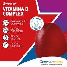 Carica l'immagine nel visualizzatore di Gallery, Zymerex VITAMINE B COMPLEX Gummies | 60 gommose | Metabolismo energetico | Sistema immunitario | Energia quotidiana | Se