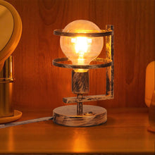 Carica l'immagine nel visualizzatore di Gallery, Lampada da tavolo decorativa, lampada d'atmosfera retrò, lampada da tavolo in metallo E27 camera da letto paralume con i