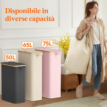 Carica l'immagine nel visualizzatore di Gallery, Lifewit Cesto Portabiancheria Salvaspazio, Cesta Biancheria Sporca con Coperchio, Porta Biancheria Sporca Slim per Bagno