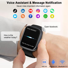 Carica l&#39;immagine nel visualizzatore di Gallery, Smartwatch Uomo Donna, 1.91&quot; Orologio Smartwatch con Effettua/Risposta Chiamate, 110+ Sportive Smart Watch, Contapassi, 24H Sonno/Cardiofrequenzimetro, Impermeabil IP68 Fitness Tracker per Android iOS