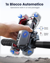 Carica l'immagine nel visualizzatore di Gallery, JOYROOM 2024 Supporto Telefono Bicicletta, [1s Blocco][100mph Militare Antivibrante] Porta Cellulare Moto, [5s Installazione ] Universale Manubrio Holder per iPhone 15, Samsung S24, 4,7-7" Smartphone