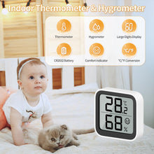Carica l'immagine nel visualizzatore di Gallery, NOKLEAD Mini Igrometro Termometro Digitale Interno 2 Pezzi