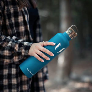 Super Sparrow Borraccia Termica 1L, Bottiglia Termica Senza Perdite - Senza BPA Borracce, per Bambini, Scuola, Sport, Campeggio, Yoga, Palestra, Ciclismo