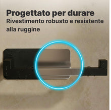 Carica l'immagine nel visualizzatore di Gallery, Minismus Porta Carta Igienica Adesivo, Acciaio Inox Verniciato, Nero