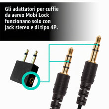 Carica l'immagine nel visualizzatore di Gallery, 2 Pezzi Adattatori per Cuffie da Aereo Placcati Oro, Audio in Volo