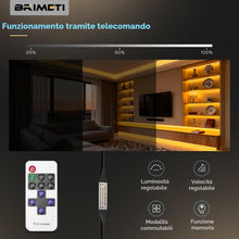 Carica l'immagine nel visualizzatore di Gallery, BRIMETI Strisca LED COB USB 2M 5V Bianco Freddo 6000K Strisca LED Dimmerabile 320LEDs/M Flessibile Strisce con Telecoman