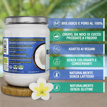 Carica l&#39;immagine nel visualizzatore di Gallery, Exponatura Olio di Cocco Biologico Certificato: Fonte di Benessere e Bellezza Naturale e Sostenibile. Puro - Vergine - Crudo Spremuto a Freddo -500ml