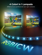 Carica l'immagine nel visualizzatore di Gallery, Govee LED TV Retroiluminación 3 Lite con Camera Sync per TV da 40-50 Pollici, Striscia TV Wi-Fi RGBICW da 2,4M con Funzione di Correzione Fish-Eye