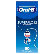 Carica l'immagine nel visualizzatore di Gallery, Oral-B Filo Interdentale Superfloss per Denti Attorno Apparecchio 50 Fili