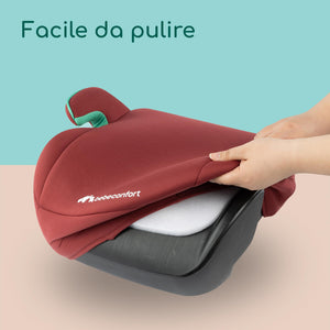 Bebeconfort Manga i-Safe Rialzo Auto, Alzatina auto per bambini 6-12 anni, 125-150 cm, Seggiolino auto leggero e compatto, Seduta imbottita, colore Full Sunset