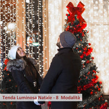 Carica l'immagine nel visualizzatore di Gallery, Zorela 600 LED 6Mx3M Tenda Luminosa Natale Esterno Interno Prolungabile Luci di Natale IP44 Impermeabile con 8 Modalità Tenda Luci Esterno per Natale, Giardino e Matrimonio