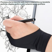 Carica l'immagine nel visualizzatore di Gallery, Guanto da Disegno, Guanto per Disegnare Tavoletta Grafica, Guanti Anti-Tocco Accidentale a 3 Strati Guanto, Guanti Table