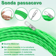 Carica l'immagine nel visualizzatore di Gallery, Sonda Passacavi 2 pezzi, Bomtop Sonda Passacavi Professionale 15 Metri +10 Metri Sonda Elettricista Sonda Passacavi Prof