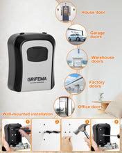 Carica l'immagine nel visualizzatore di Gallery, GA1003-2 Cassetta di sicurezza per chiavi, scatola di serratura, armadietti con gancio, per casa, ufficio, grigio