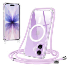 Carica l'immagine nel visualizzatore di Gallery, Magnetica Trasparente Cover per iPhone 17 con Cordino, Compatibile con Magsafe, Trasparente Ultra Sottile Silicone TPU A