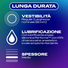 Carica l'immagine nel visualizzatore di Gallery, Durex Mix Performance, Preservativi Durex Lunga Durata e Sync, Preservativi Ritardanti per Lui e con Rilievi e Nervature per Lei, 24 Profilattici