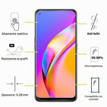 Carica l'immagine nel visualizzatore di Gallery, Vetro Temperato per Oppo A94 4G / A94 5G / A95 5G / A74 4G [2 Pezzi] Vetrino Protettivo Pellicola Protezione Schermo