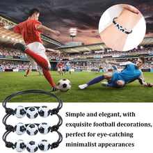 Carica l'immagine nel visualizzatore di Gallery, 20 PCS braccialetti da calcio, braccialetti dell'amicizia per bambini, braccialetti regolabili per feste sportive, bracc