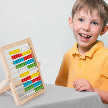 Carica l'immagine nel visualizzatore di Gallery, Diompirux Compatto e portatile Pallottoliere per Bambini Legno con 100 Perline Multicolori, Abaco di Montessori, Giochi 