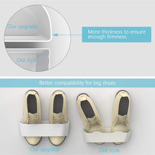 Carica l'immagine nel visualizzatore di Gallery, Scarpiera da parete con strisce adesive per appendere, organizer per scarpe in plastica, porta scarpe da porta (SM03-bianco-4)