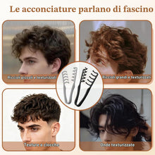 Carica l'immagine nel visualizzatore di Gallery, Pettine Denti Larghi,Pettine per Capelli Ricci Texture,Strumento Volumizzante per Radici,Uomini e Donne Accessorio per l