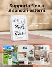 Carica l'immagine nel visualizzatore di Gallery, LIORQUE Stazione Meteo Con Sensore Esterno, LCD Retroilluminato