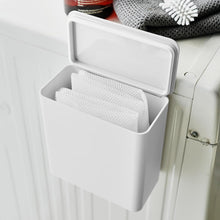 Carica l'immagine nel visualizzatore di Gallery, YAMAZAKI 4266 Scatola Magnetica per Accessori Lavanderia Bianco Resina ABS Magnete/Silicone Minimalista 17 x 9,5 x 17 cm (L x P x A)