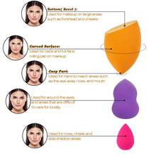 Carica l'immagine nel visualizzatore di Gallery, Spugnette Make Up, 9 Pezzi Spugnetta Fondotinta per Applicare Blush Correttore, Ombretto, Cipria, Crema Cosmetica Blender Spugne di Trucco