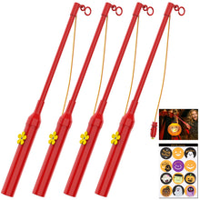 Carica l'immagine nel visualizzatore di Gallery, 4 bastoncini per lanterne a LED elettrici, lunghezza 30 cm, con luce LED giallo caldo, asta elettrica, per lanterne e fe