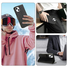Carica l'immagine nel visualizzatore di Gallery, Cover per iPhone 13 / iPhone 14 Custodia a Libro in Pelle,Nero