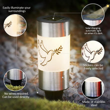 Carica l'immagine nel visualizzatore di Gallery, TaimeiMao 2 pezzi LED luce solare per tomba colomba luci per tomba per esterni, con picchetto da terra luce tombale cand
