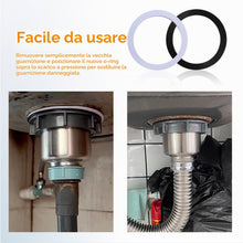 Carica l'immagine nel visualizzatore di Gallery, 4 Pezzi 110mm Lavello O Ring Rondella, Rondelle Di Tenuta O Ring Per Lavello, Accessori Lavelli Guarnizione per Lavello 